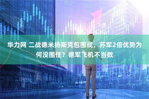 华力网 二战德米扬斯克包围战，苏军2倍优势为何没围住？德军飞机不当数