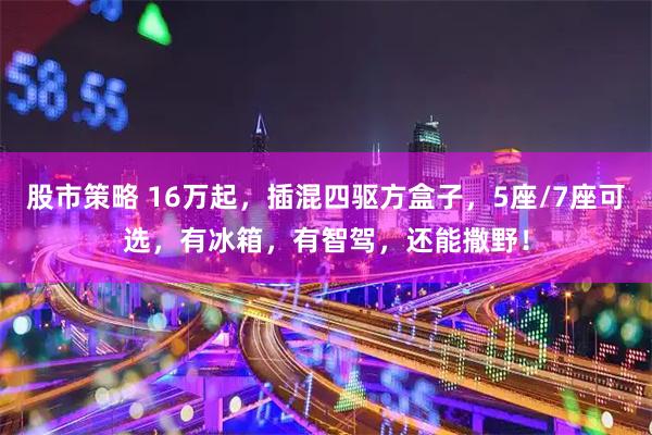 股市策略 16万起，插混四驱方盒子，5座/7座可选，有冰箱，有智驾，还能撒野！