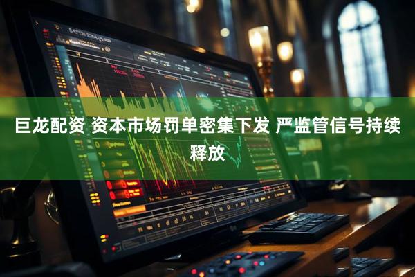 巨龙配资 资本市场罚单密集下发 严监管信号持续释放