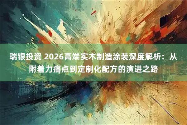 瑞银投资 2026高端实木制造涂装深度解析：从附着力痛点到定制化配方的演进之路